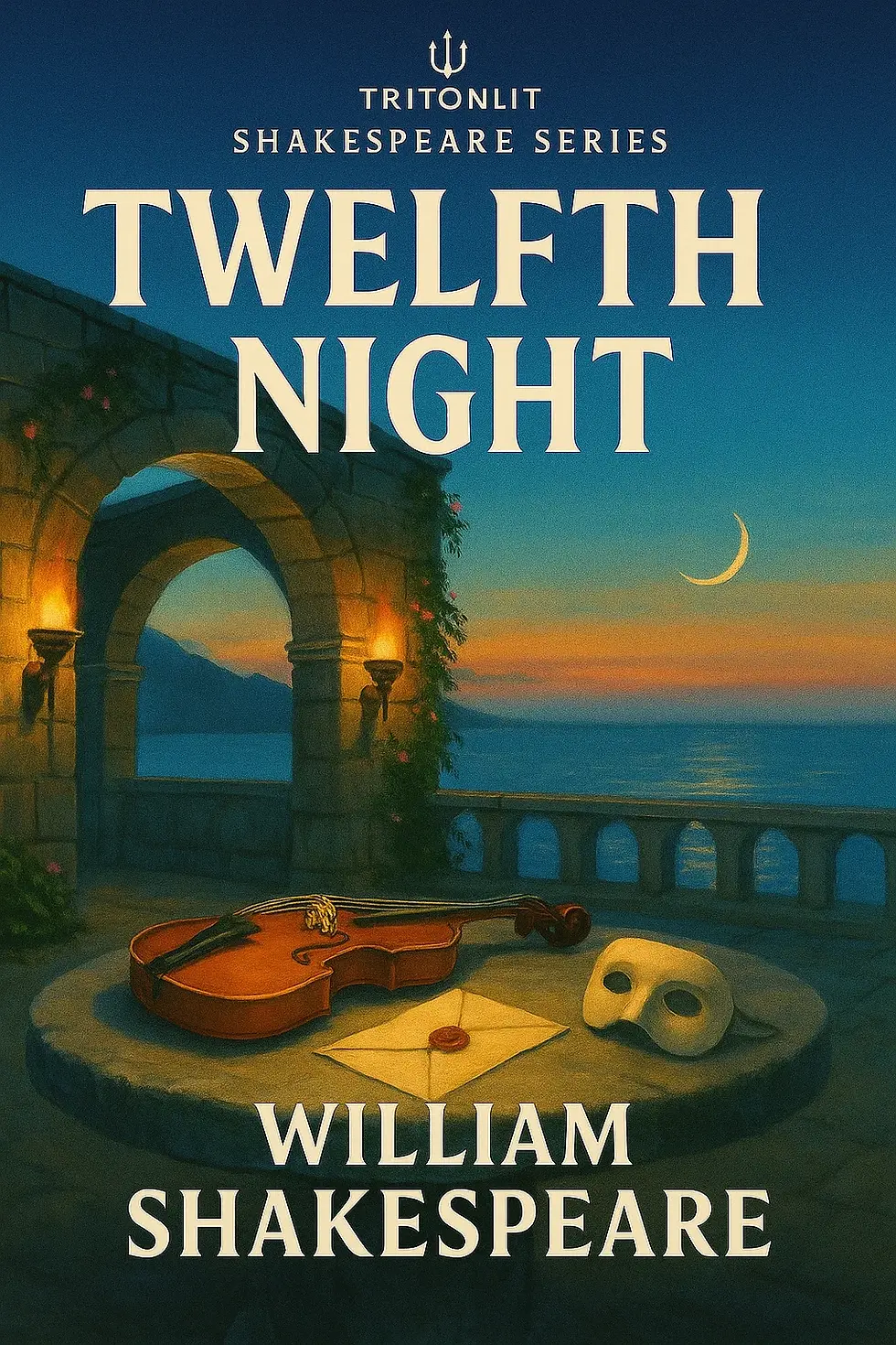 Twelfth Night annotated edition front cover with TritonLit branding