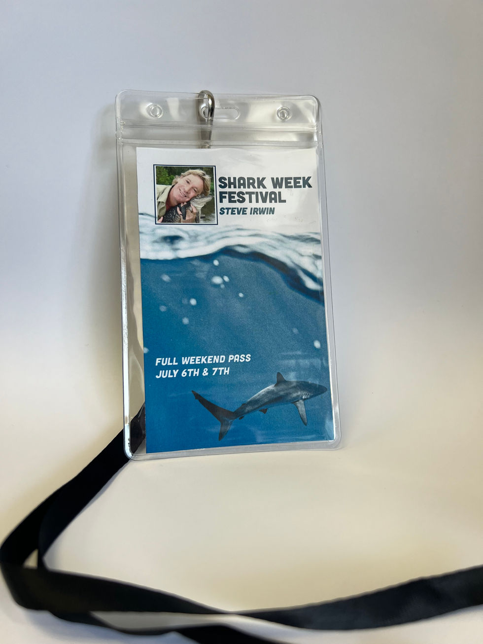 Shark Week Lanyard
-featuring: Steve Irwin (my idol)