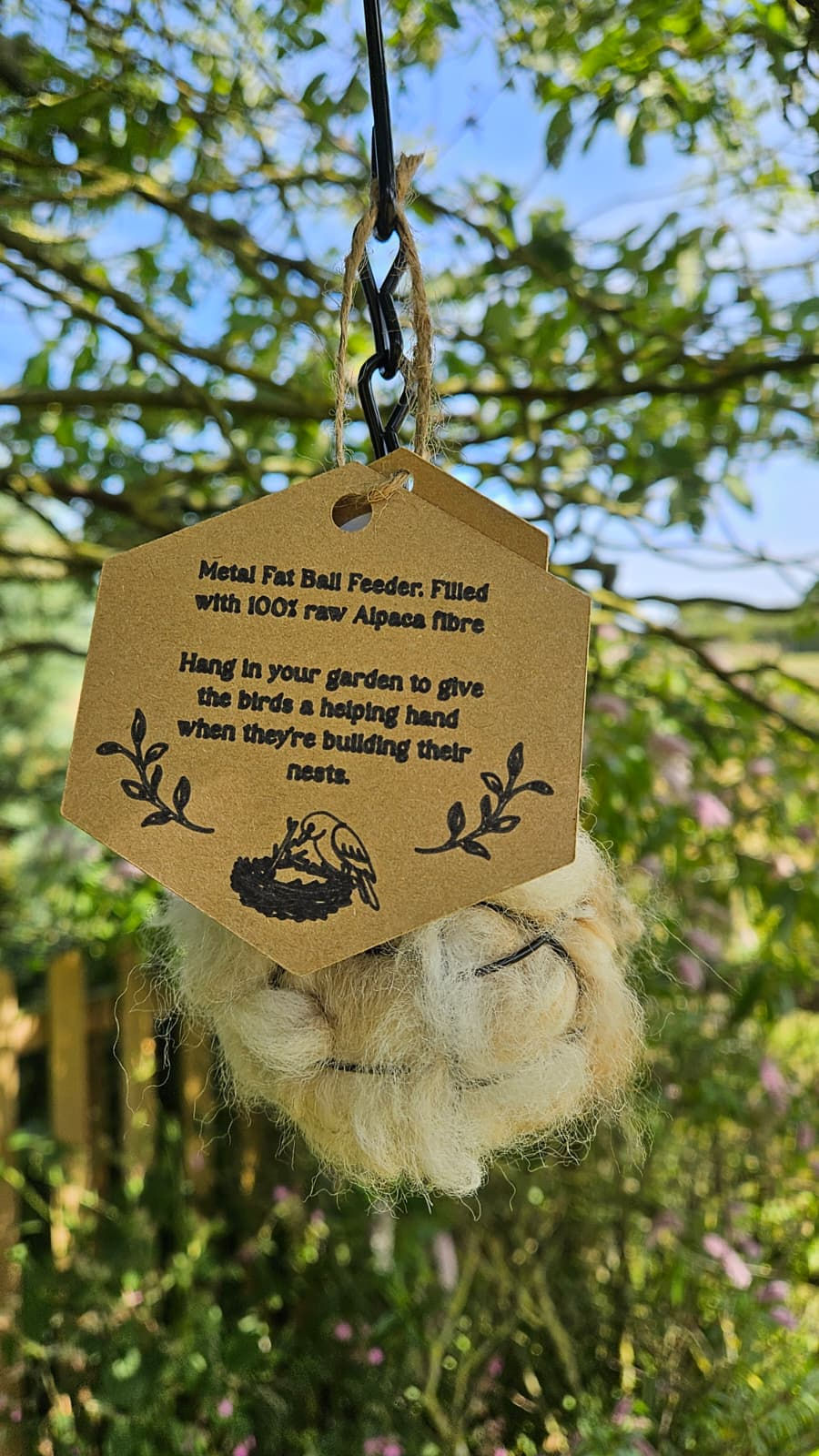 Thumbnail: Wool Filled Fat Ball Feeder (Sheep or Alpaca)