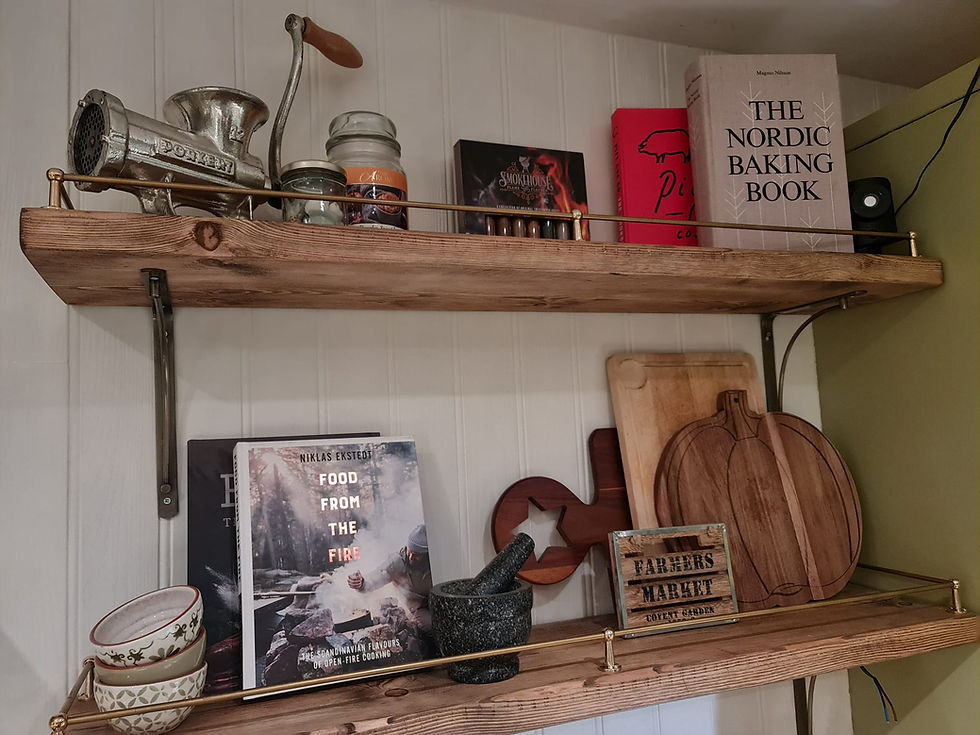 Open Shelving for a Farmhouse Look.