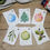Thumbnail: Hand Painted Watercolour Gift Tags - Set of Six Christmas Designs