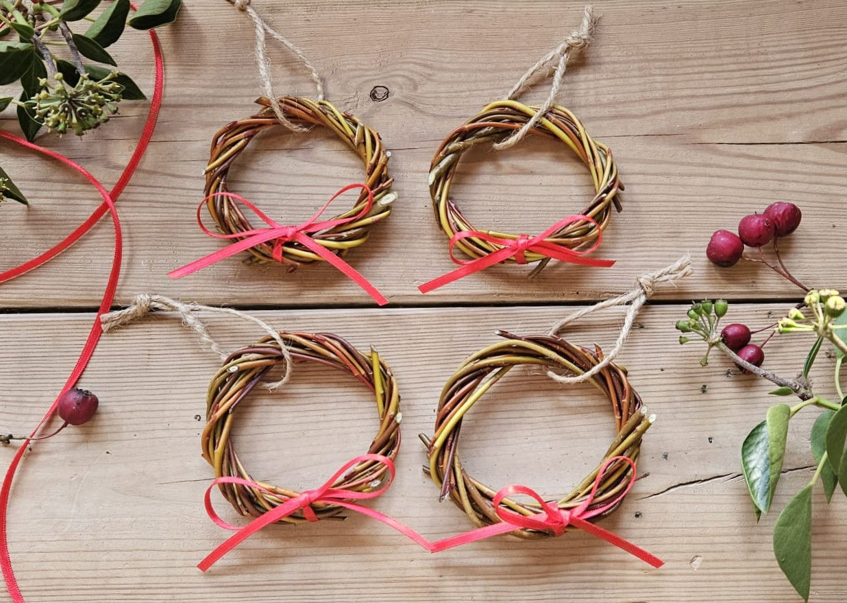 Mini Willow Wreaths - Set of Four