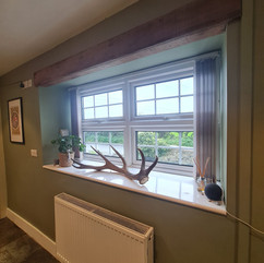 Faux Beam over the Window
