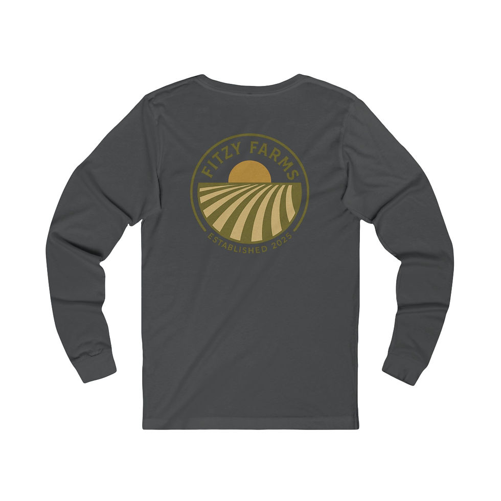 Thumbnail: Long Sleeve Tee — Tiny Farms Logo Organic Rustic Farm Tee