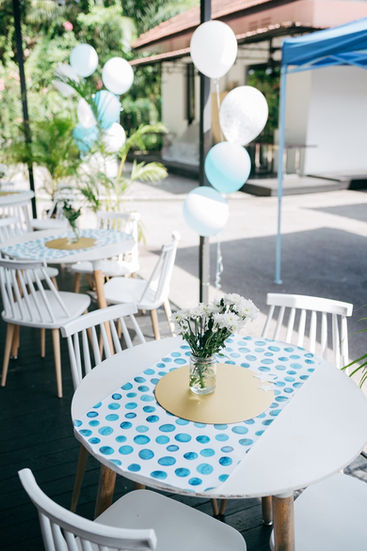 Decoration and set-up for Rhea's birthday party