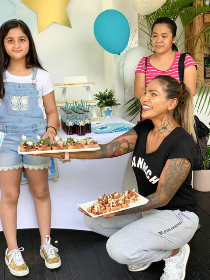 Spread at Rhea's birthday party