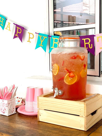 Drinks at birthday party