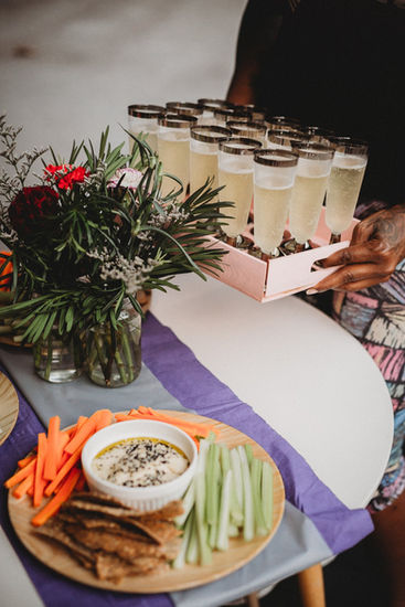 Food & Drinks for guests at Body Temple's birthday party