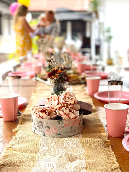 Birthday party table set-up