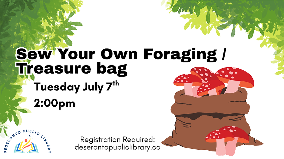 Sew Your Own Foraging/Treasure Bag