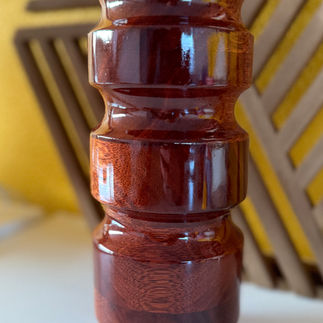 waterdichte meranti houten vaas met epoxy