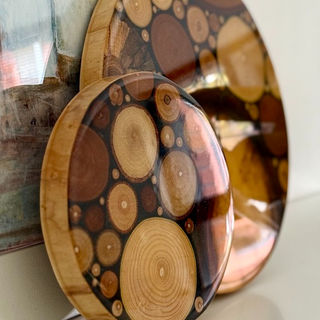 Grote decoratieve cirkels met epoxy 