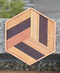 Wandpaneel hexagon drie verschillende kleuren