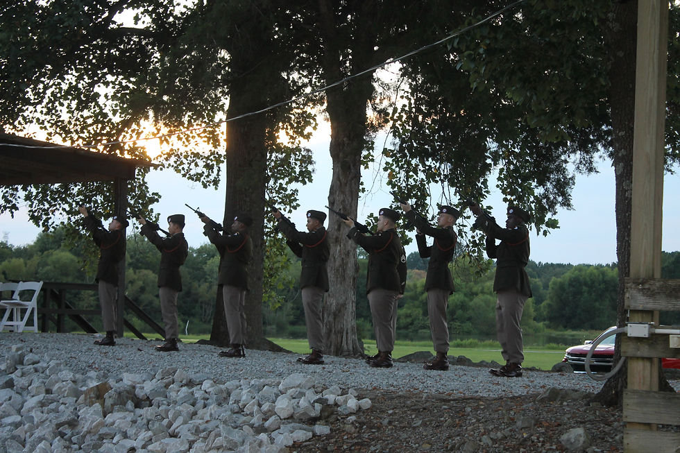 21-Gun Salute, performed by the Fort Campbell Color Guard, to end the ceremony and honor the fallen.