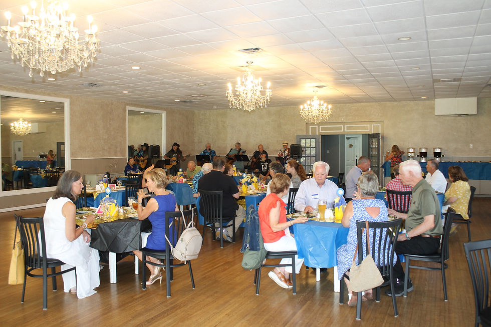 Winchester Noon Rotarians gather at the Country Club to enjoy a catered meal, live band, and fellowship during their Installation Dinner held last Tuesday night.
