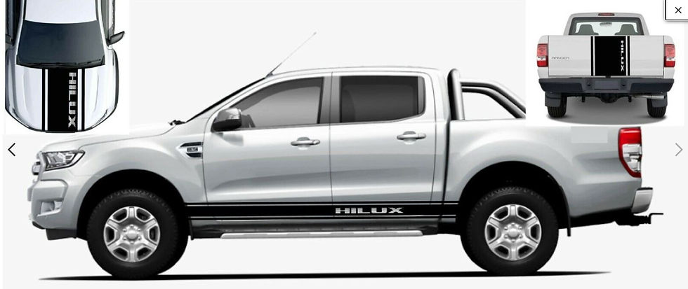 Toyota Hilux Graphics Kit Side Bonnet Roof Rear Decals