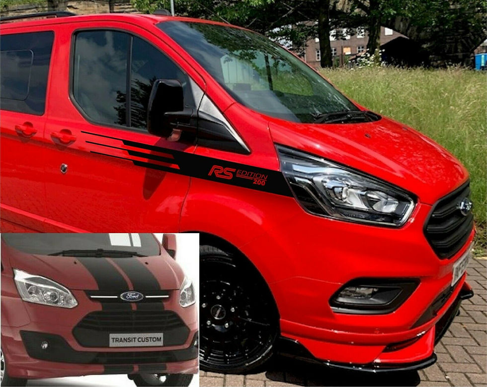 Ford Transit Custom RS Edition Wing and Bonnet Decals Vinyl Graphics Stickers