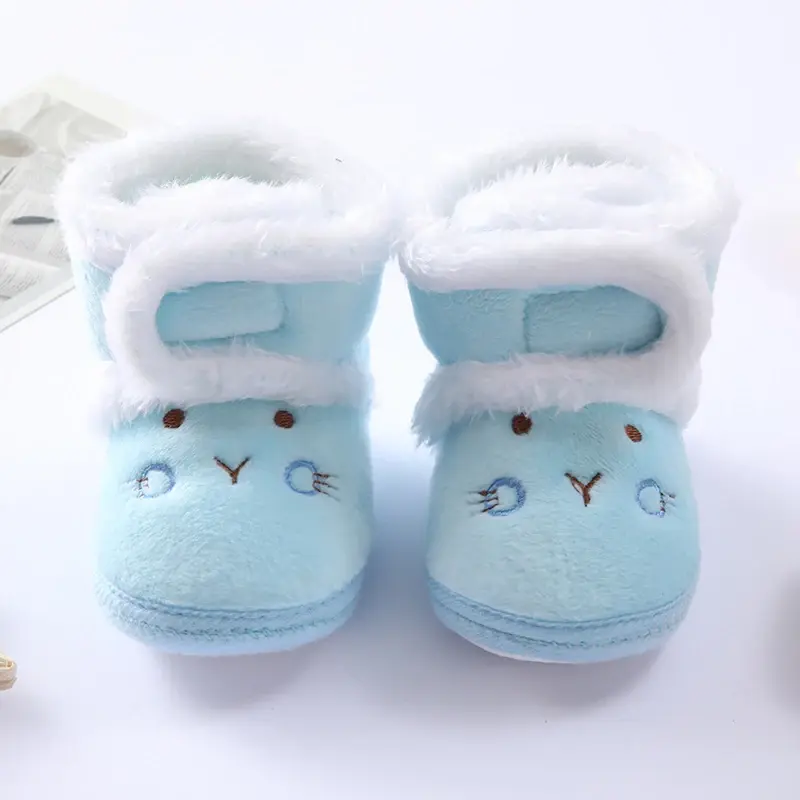 Thumbnail: Cute Bear Baby Shoes Cartoon Soft Soled Snow Boots for Infant Boy Girl Autumn