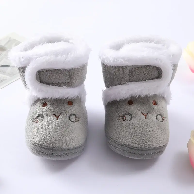 Thumbnail: Cute Bear Baby Shoes Cartoon Soft Soled Snow Boots for Infant Boy Girl Autumn