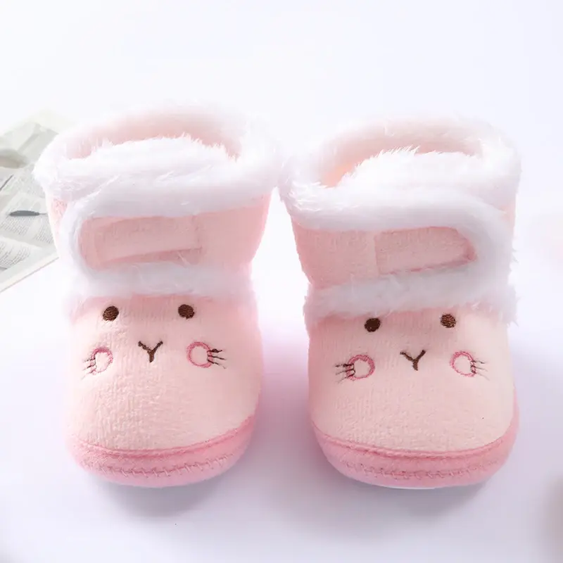 Thumbnail: Cute Bear Baby Shoes Cartoon Soft Soled Snow Boots for Infant Boy Girl Autumn