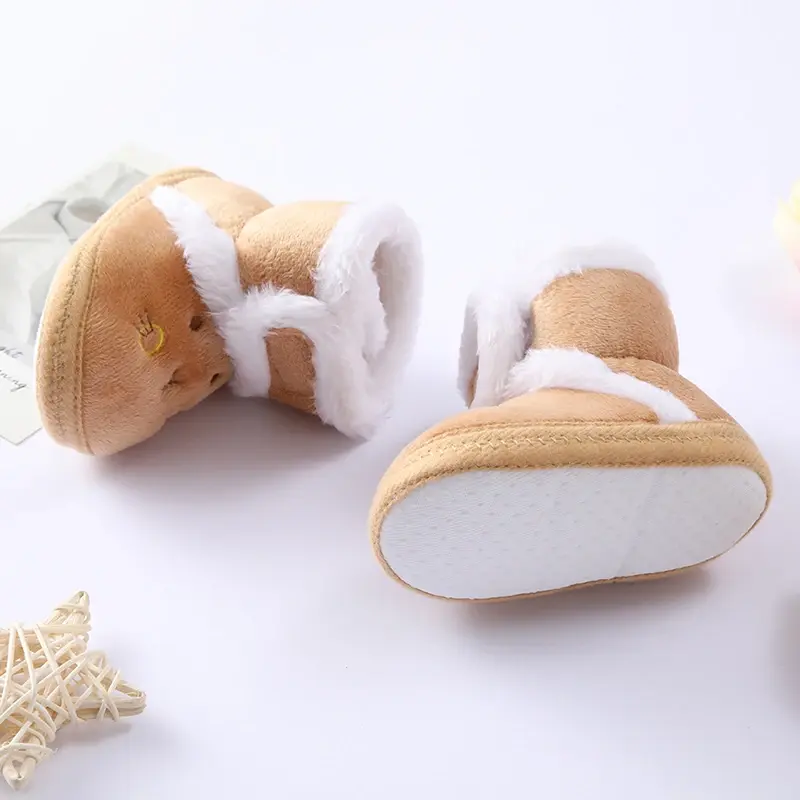 Thumbnail: Cute Bear Baby Shoes Cartoon Soft Soled Snow Boots for Infant Boy Girl Autumn