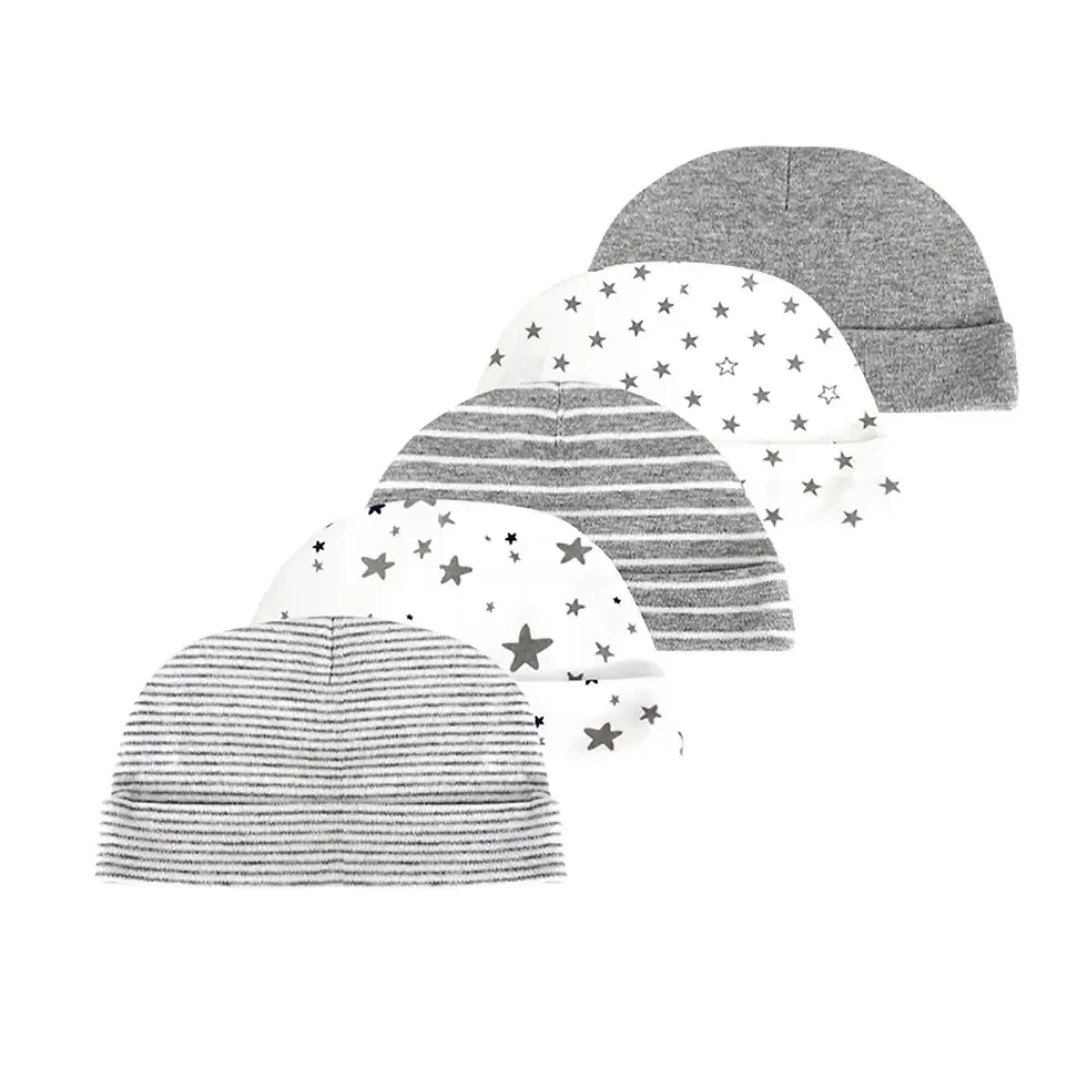 Thumbnail: Kiddiezoom 5 Pcs/Lot Fashion Casual Cute 0-6Months Newborn Boy Girl Hats