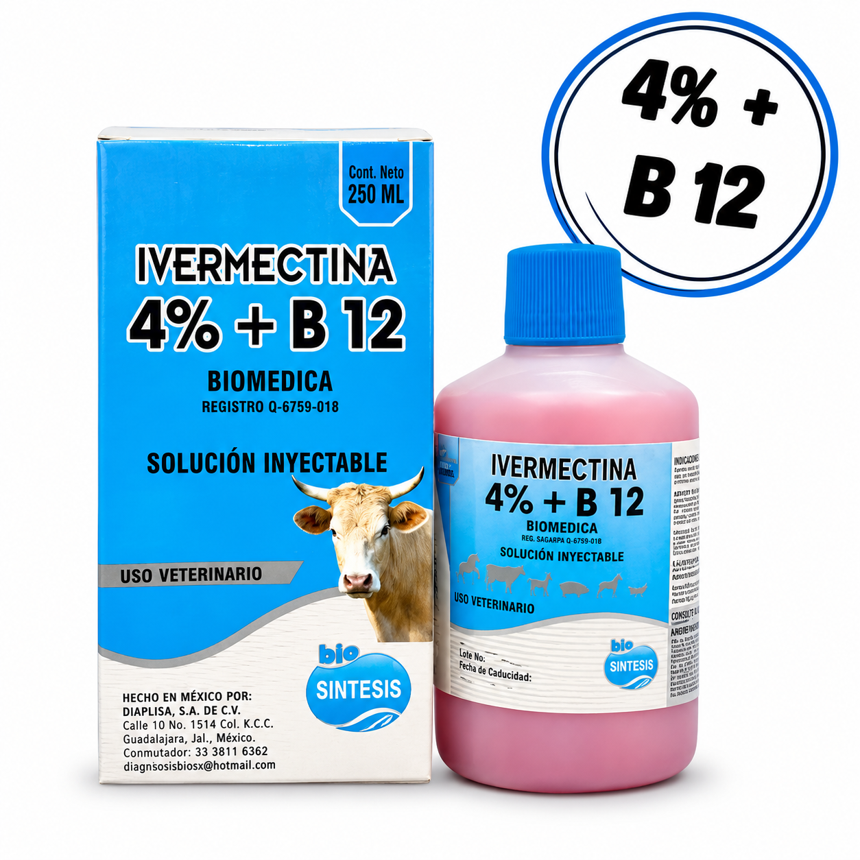 IVERMECTINA 4% + B12 L.A.