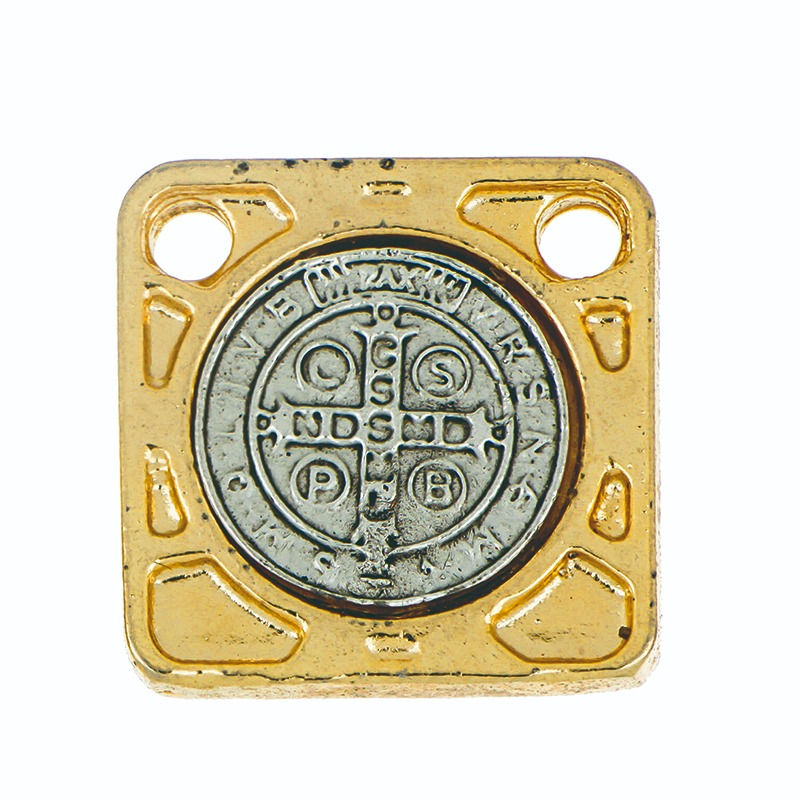 Miniatura: Juego Medalla Escapulario Metal San Benito