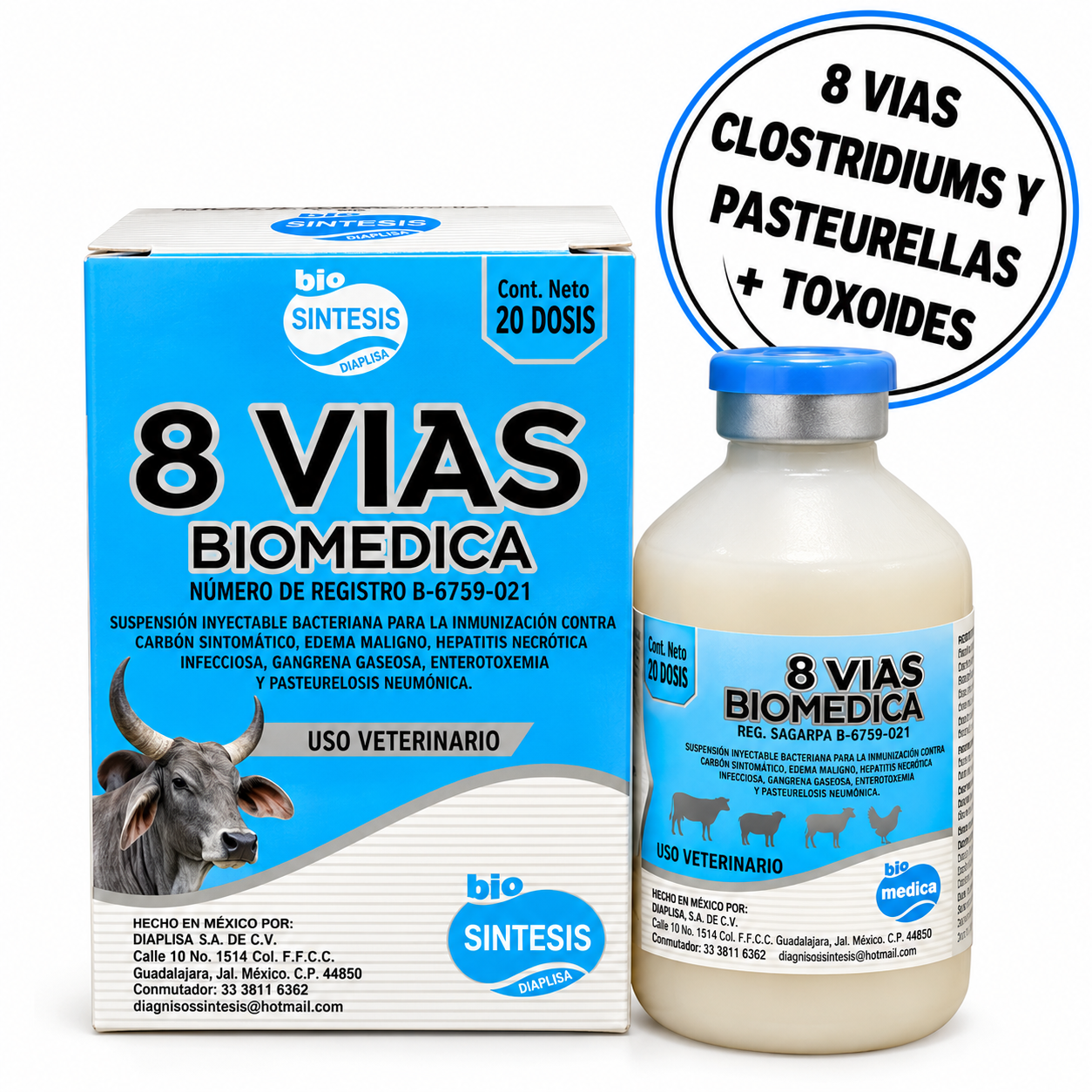 BACTERINA 8 VÍAS