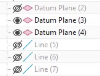 SIEMENS NX eye icons