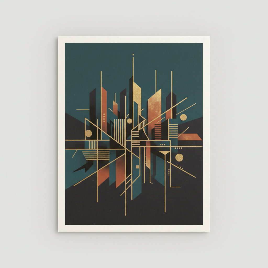 Geometric Cityscape Abstract