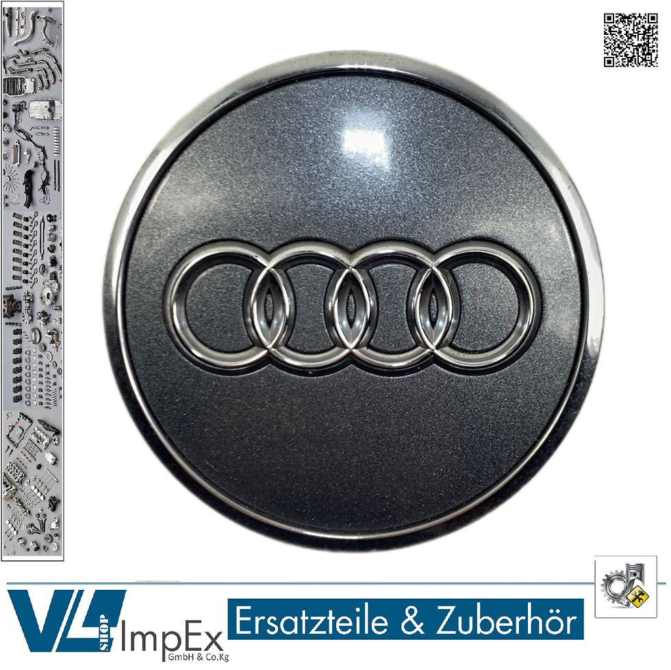 Original Audi Nabendeckel, Radkappe - 1Stk - Silber, grau - 8W0601170