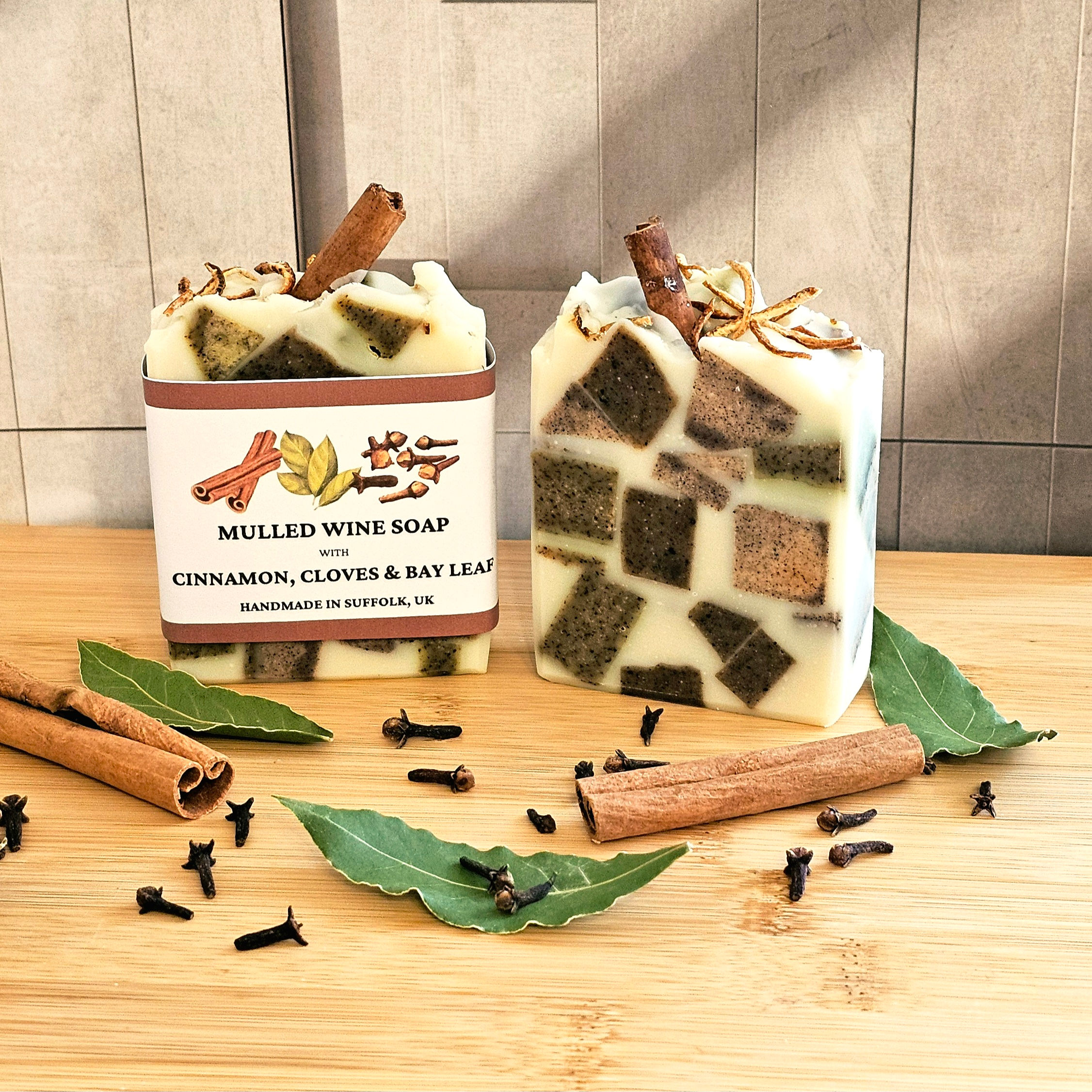 Mulled Wine Soap with Cinnamon, Cloves, and Bay Leaf