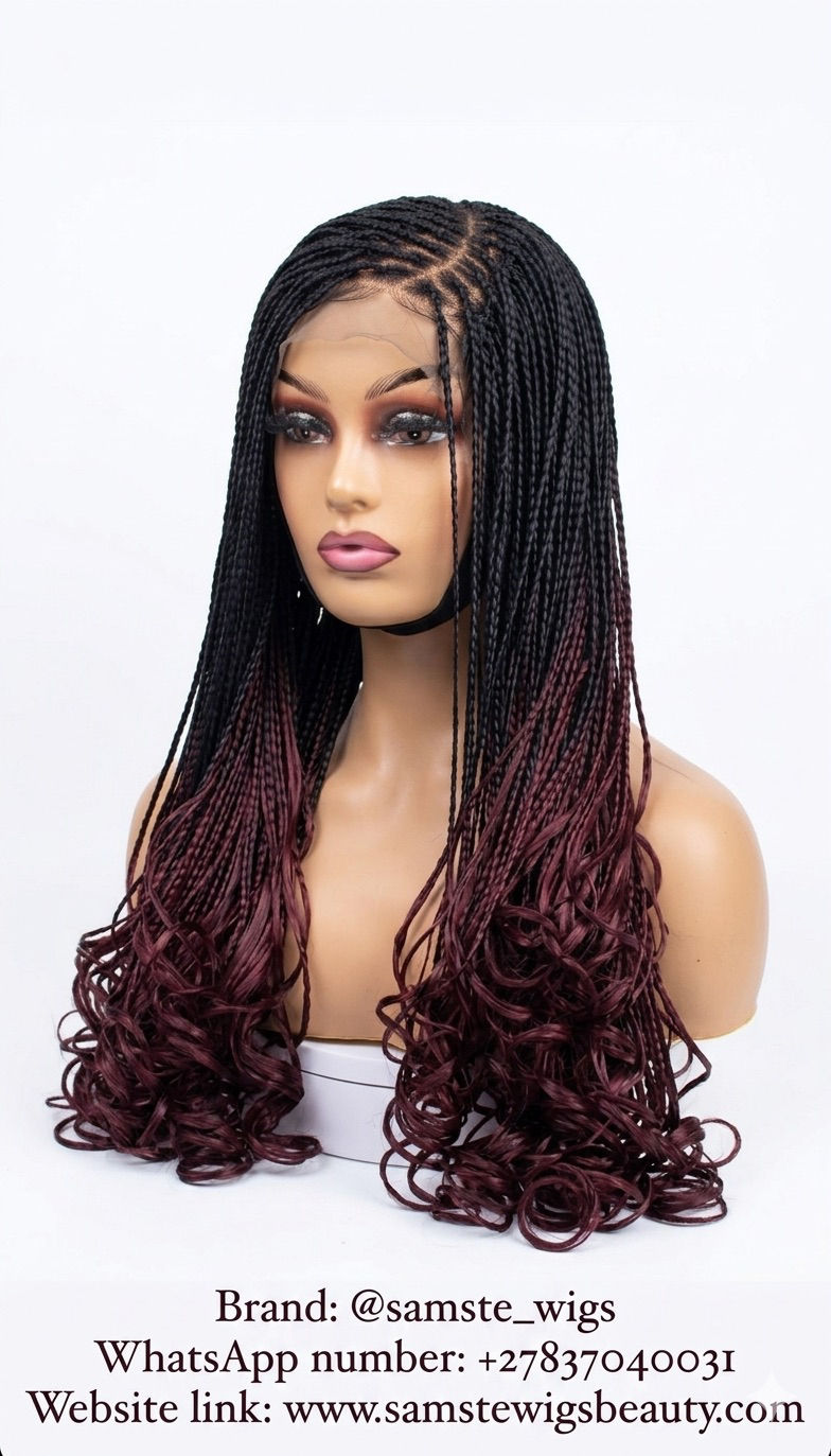 Thumbnail: Side part French curls braided wig