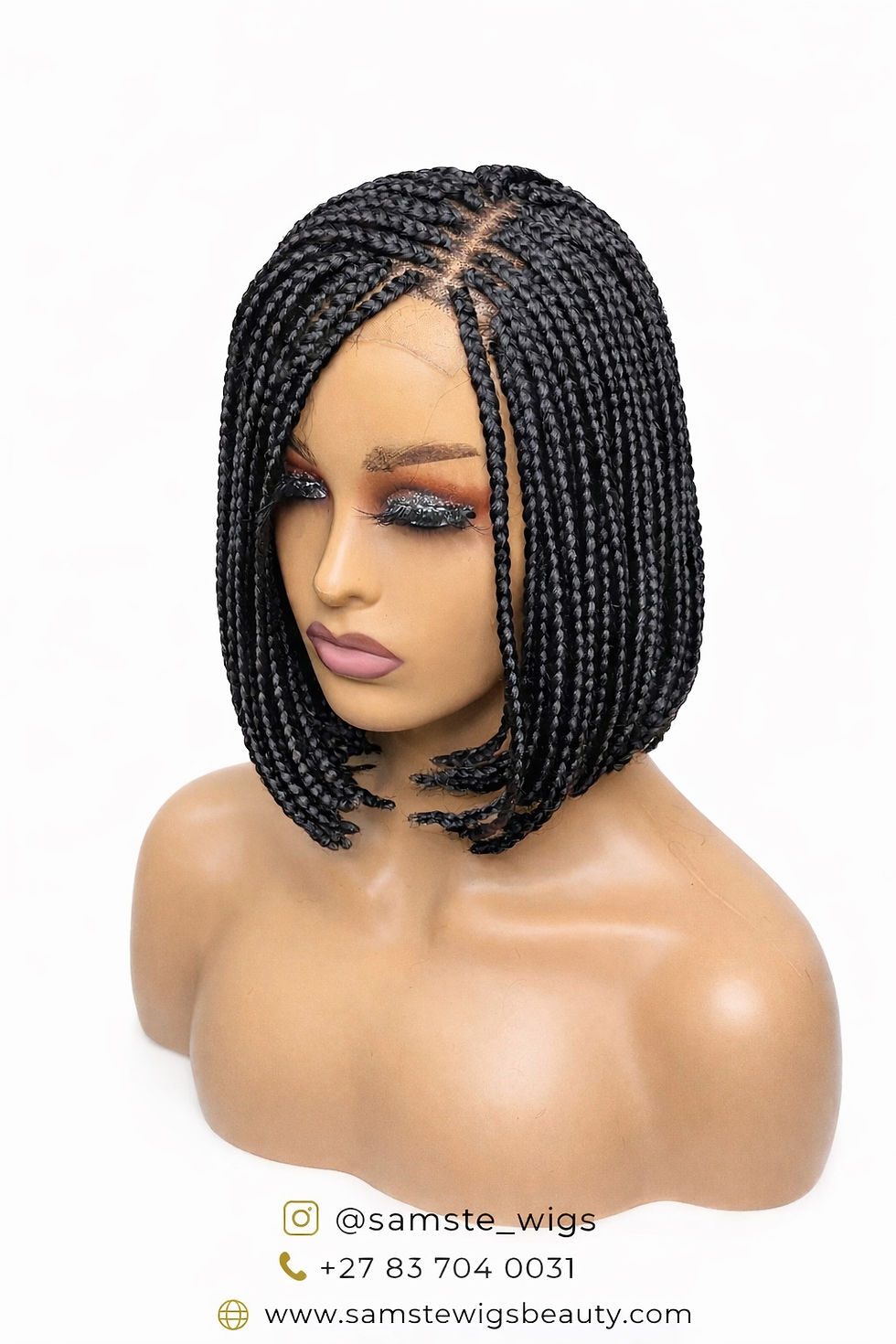 Thumbnail: Side part bob braided wig