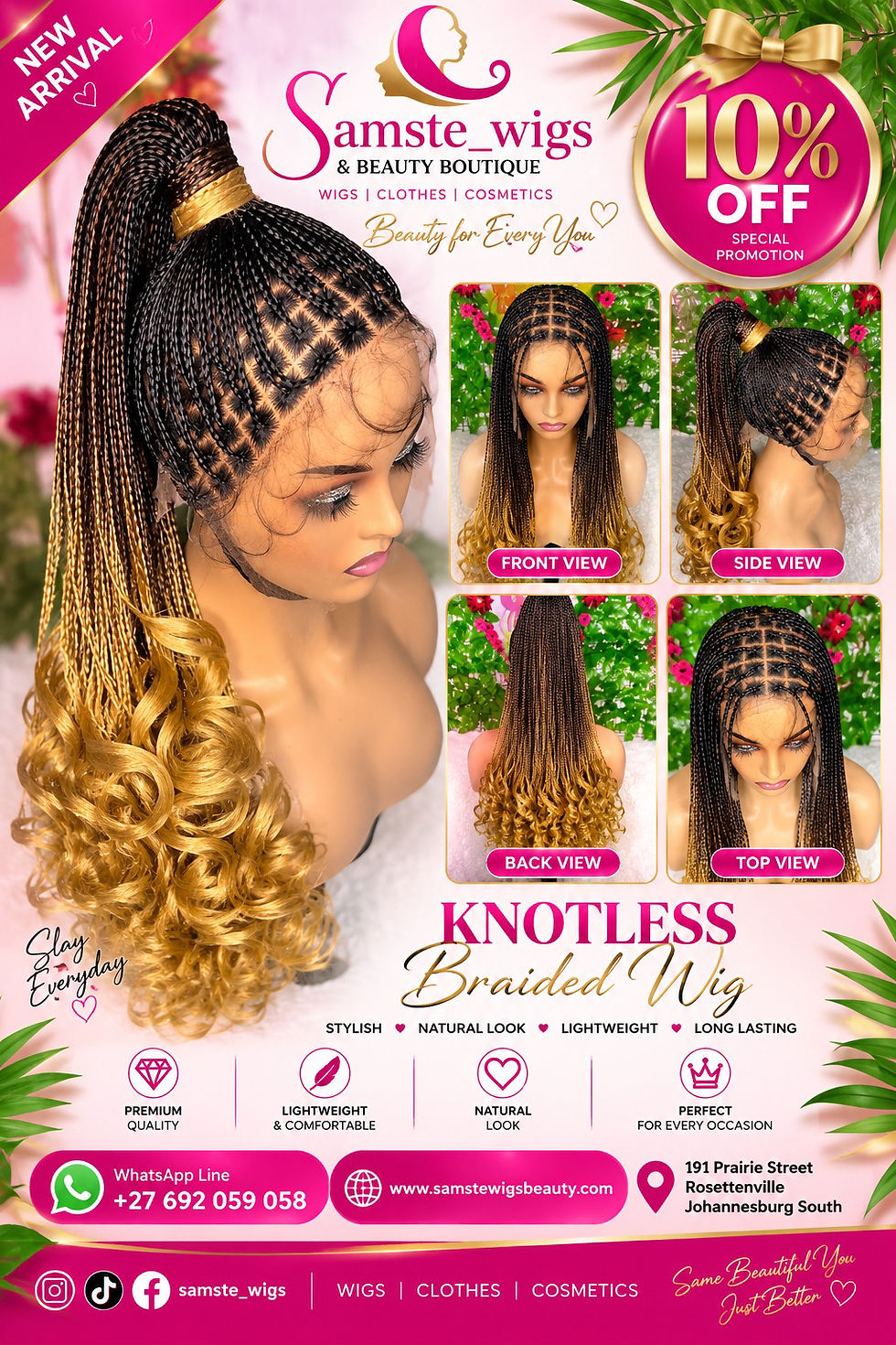 Thumbnail: Full lace French curls wig