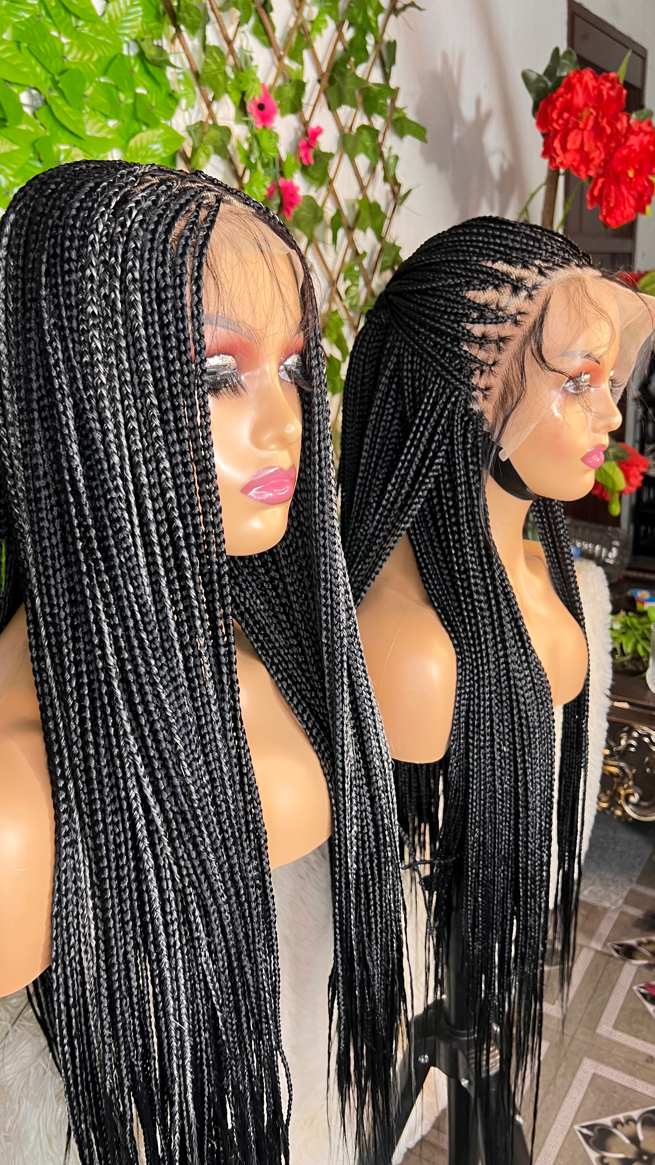 Full frontal braided wigs