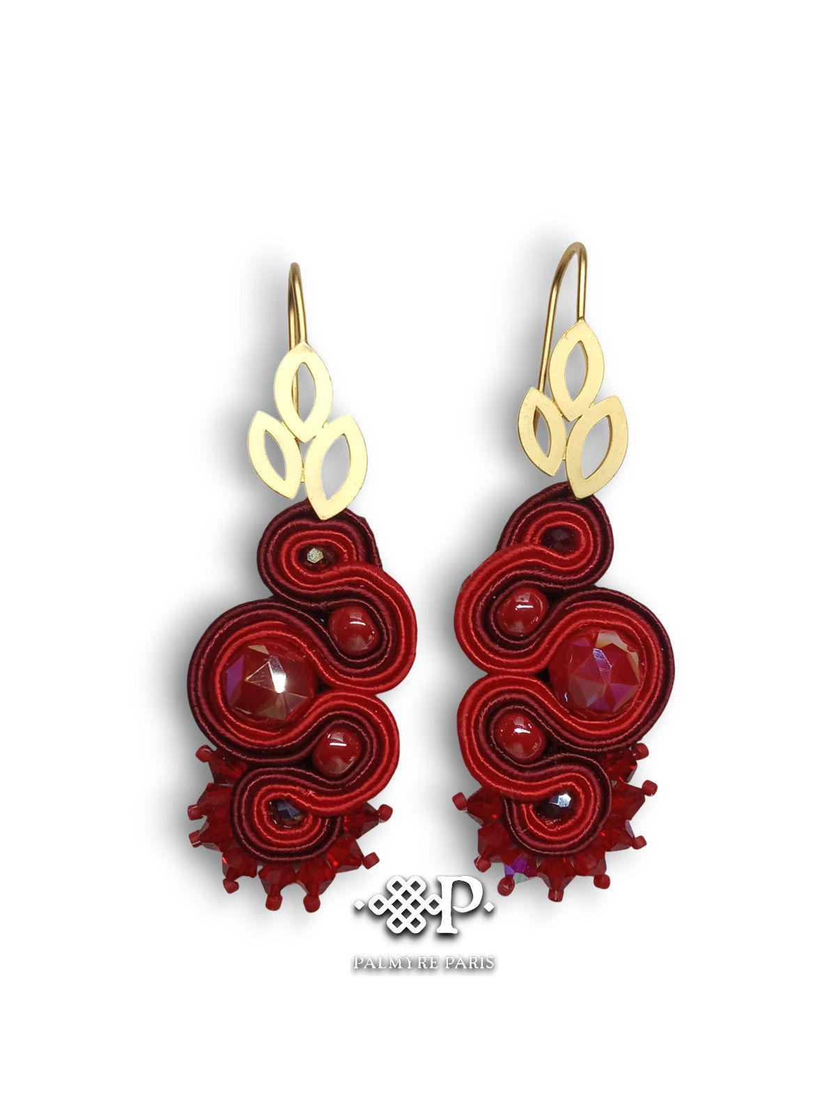 lili rouge passion palmyre paris boucles rouge galons cousus perles verre et swarovski