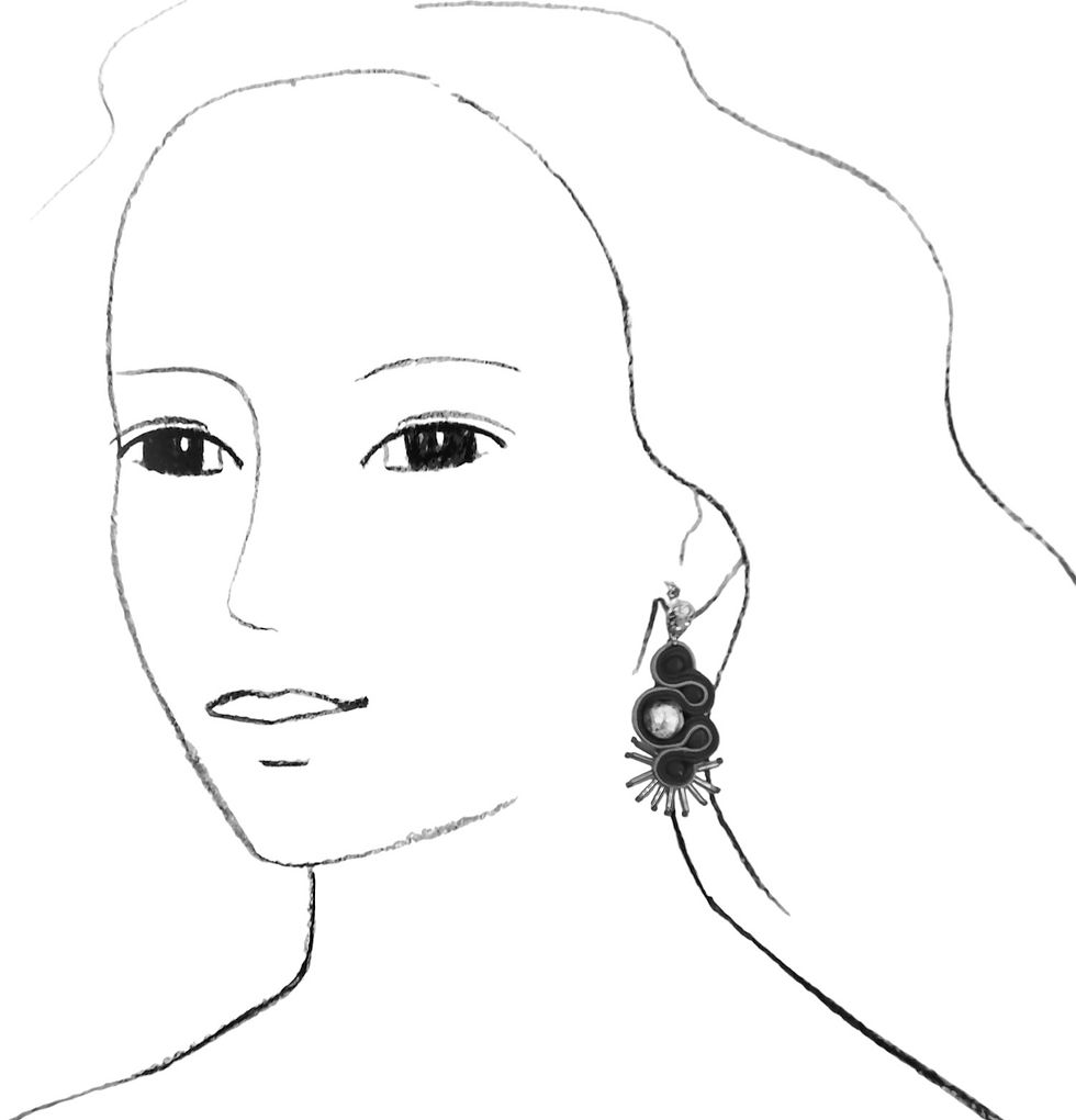 Thumbnail: Boucles d'oreilles Lili Bleu Argent