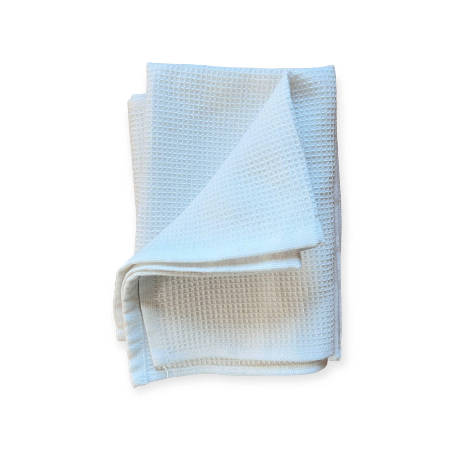 Waffle Cotton Towel | White