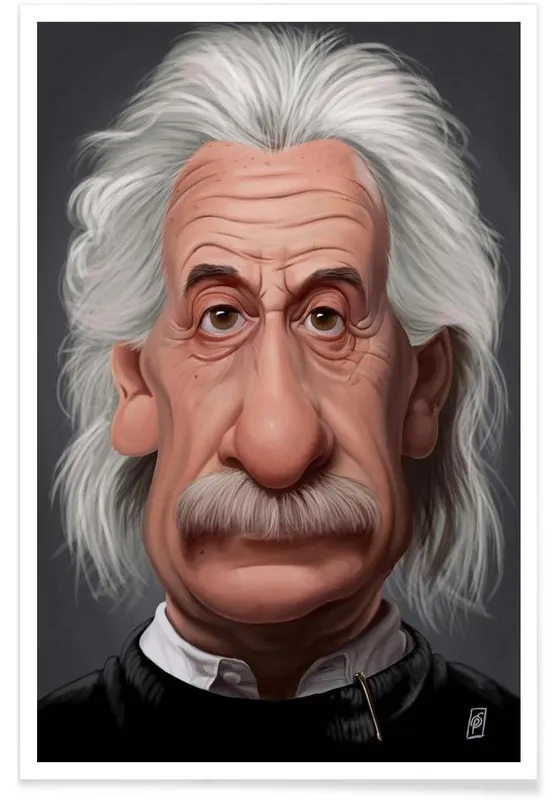 karekatur von albert einstein