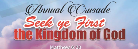 “Seek ye first...”
Bro Albert Burkett
Crusade Night #6