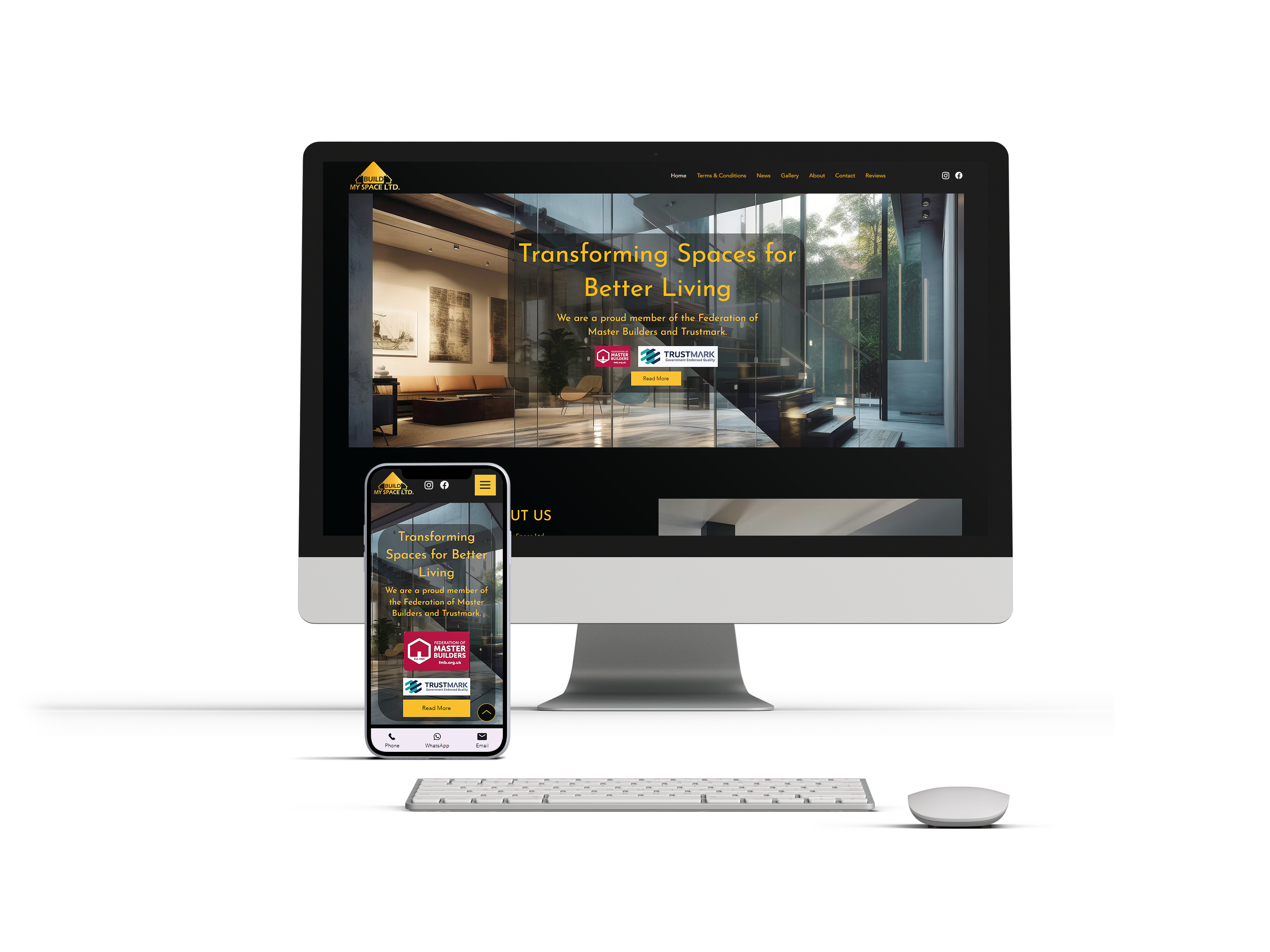 Build My Space website design