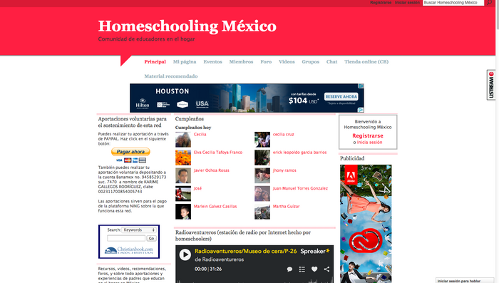 Comunidad de educadores en el hogar