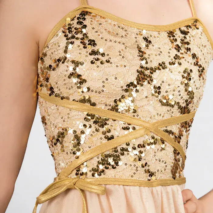 Thumbnail: Gold Lyrical dress COLD0030