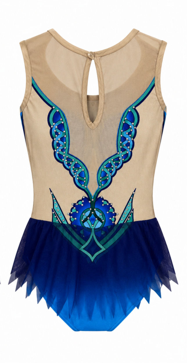 Thumbnail: Green and blue rhythmic gymnastics leotard