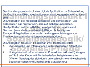 Erstes Handlungsprodukt im Labor Sozialpädagogik/Gesundheit/Pflege steht fest