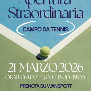 Più tennis per tutti questo sabato!