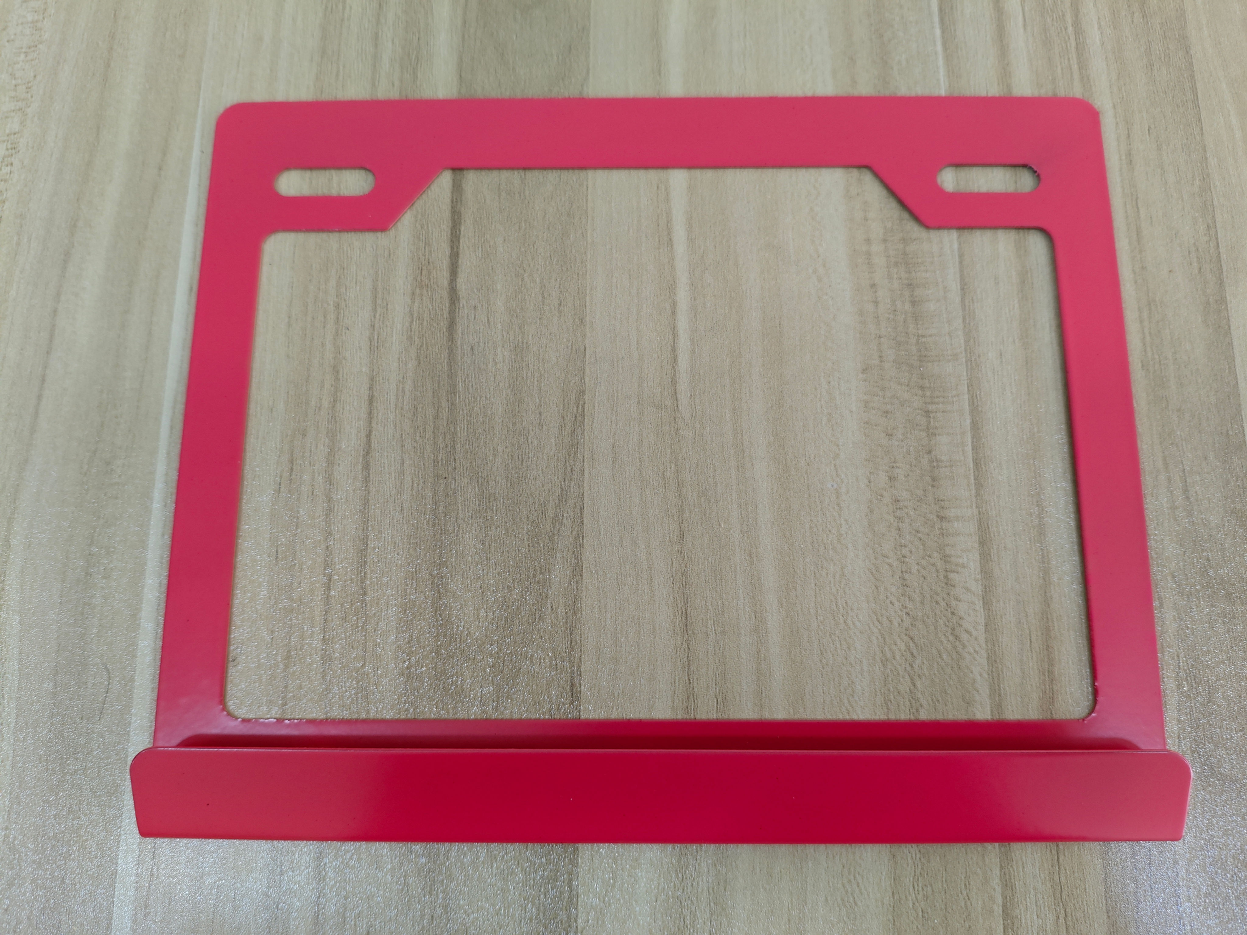 MF233 PORTA PLACA ALUMINIO UNIVERSAL ROJO VZ PART'S