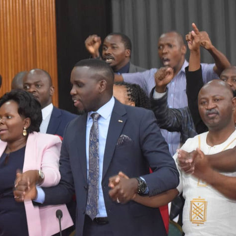 Opposition MPs ready to face off with NRM party MPs during the Coffee Bill Debate.